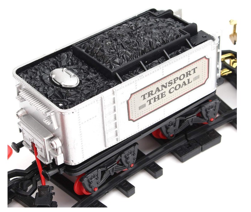 PINLYNE Storio Vintage Toy Train Set with Real SmokeRailway Set with DIY Tracks for Kids 3+ | Educational Steam Engine Train Toy for Boys | Gift for Kids